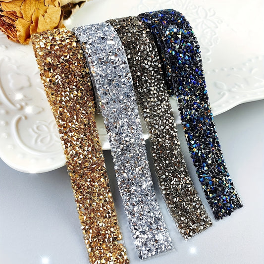 1yard Self Adhesive Crystal Rhinestone Ribbon Sticker Roll