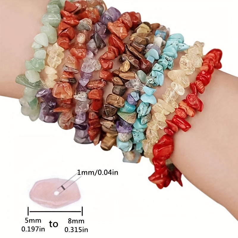 1pc Mixed Natural Crystal Stone Beads Pendants DIY Jewelry Making Accessories