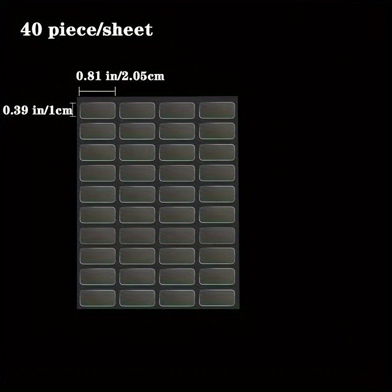 40pcs Double-sided Adhesive Blind Box Foot Stickers Strong Non-marking Stickers