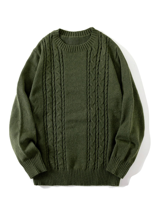 Men's Casual Knit Crew Neck Sweater Warm Top