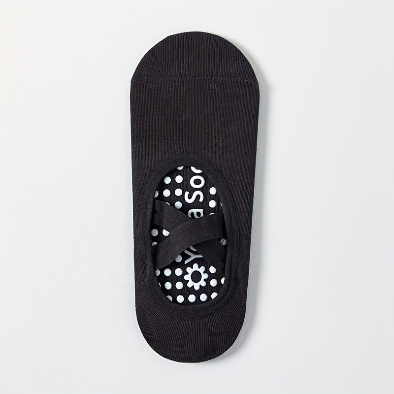 Women's Yoga Socks Non Slip Cross Strap With Extra Grips