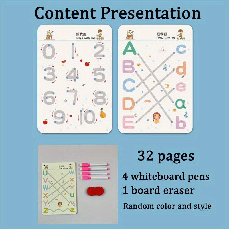 Educational Drawing Workbook with 4 Pens - Enhances Skills