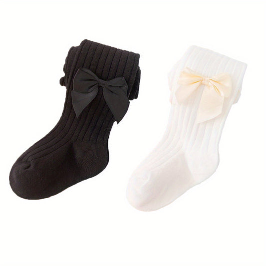 Girls Kids Pantyhose Bow Princess Socks for Spring Autumn