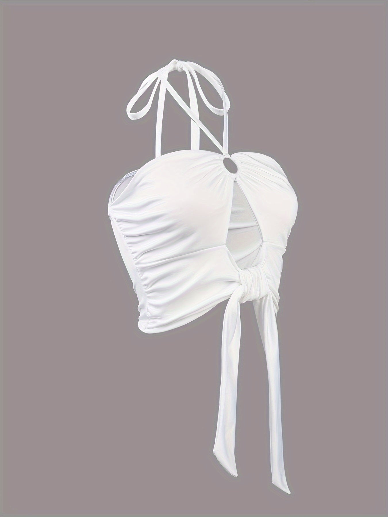 Ring Halter Cami Top Backless Lingerie