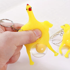 Creative Venting Chicken Laying Keychain