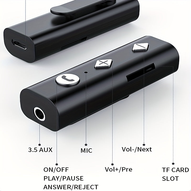 Lavalier Wireless Audio Receiver Car Adapter TF Card