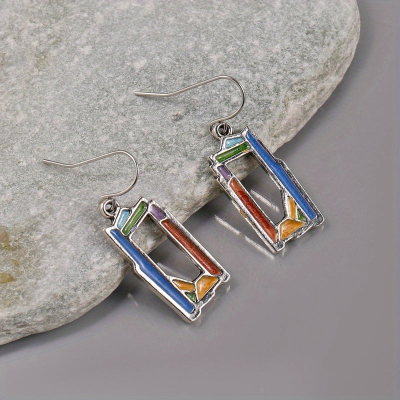 Vintage Carved Pattern Drop Dangle Earrings