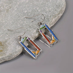 Vintage Carved Pattern Drop Dangle Earrings