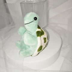 Cute Plush Tortoise Keychain Soft Green Shell Orange Patterns Backpack Accessory