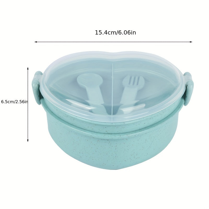 1pc Leak Proof 1000ml Lunchbox With Cutlery BPA Free Microwave Safe