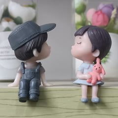 Couple Action Figurines Car Dashboard Decoration