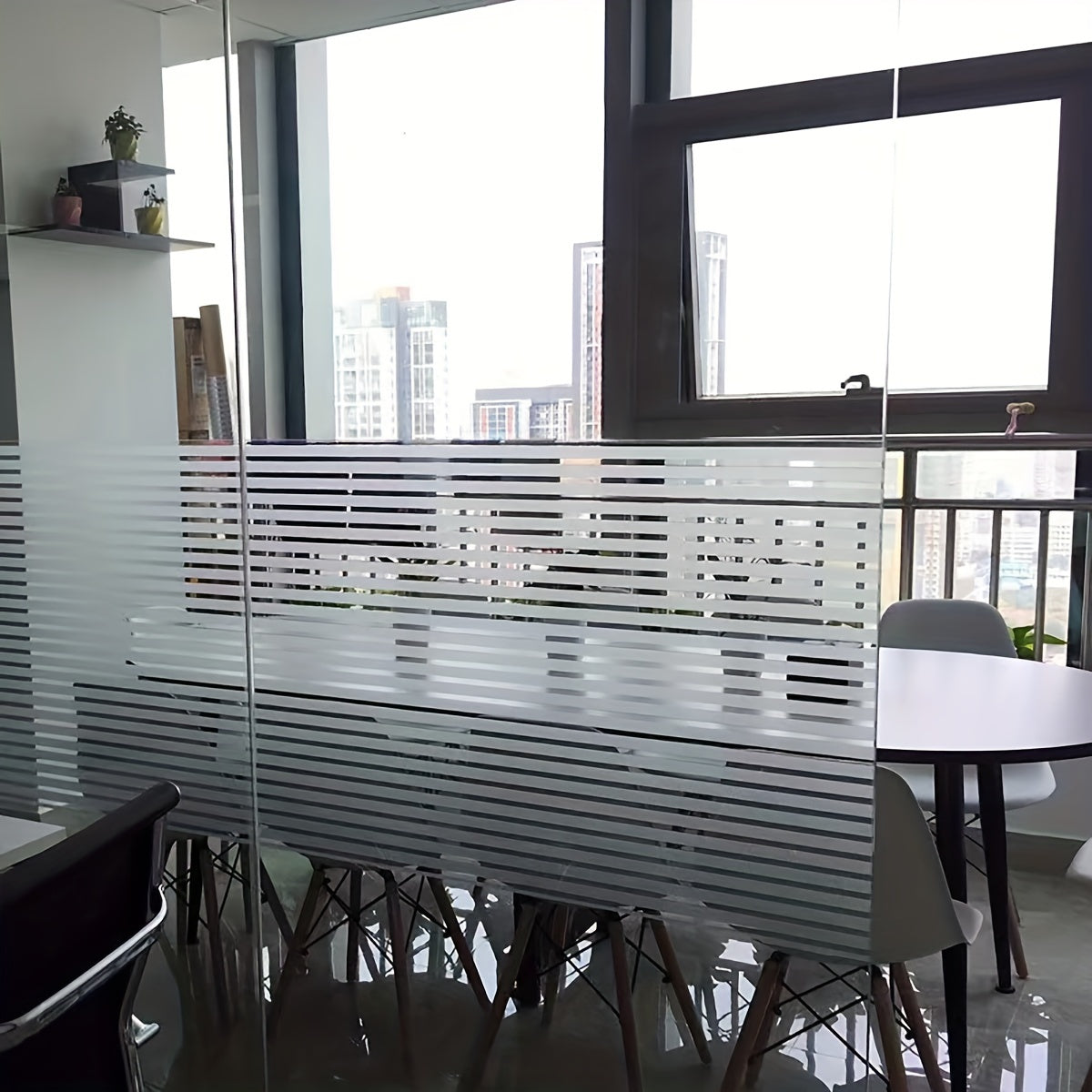 Stripe Glass Window Film Vinyl Removable Sticker UV Protection