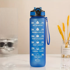 600ml Gradient Water Bottle Leakproof Flip Top Cup Outdoor Fitness Travel