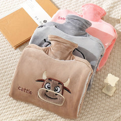 Cartoon Hot Water Bag Plush Cover Hand Warmer Winter Gift