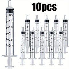 10pcs Large Plastic Syringes with Tip Cap for Scientific Labs