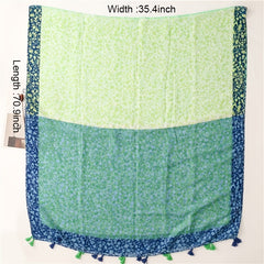 Women Floral Tassel Scarf Printed Hijab Shawl Lightweight Scarf