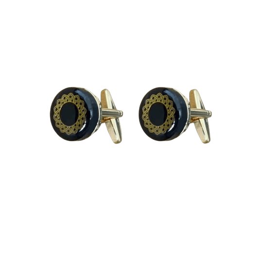 Copper Round Cufflinks For Men