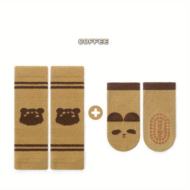 Crawling Knee Pads & Baby Socks Set Boys Girls Kids Warm Accessories