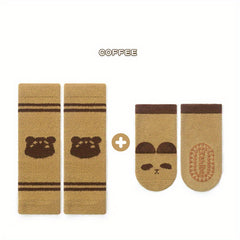 Crawling Knee Pads & Baby Socks Set Boys Girls Kids Warm Accessories