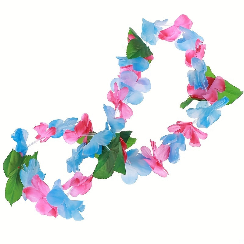 4Pcs Hawaiian Flower Leis Garland Necklace DIY Decoration Fancy Dress Party