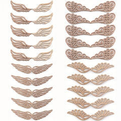 40pcs Wooden Angel Wings Cutouts DIY Hanging Pieces Crafts