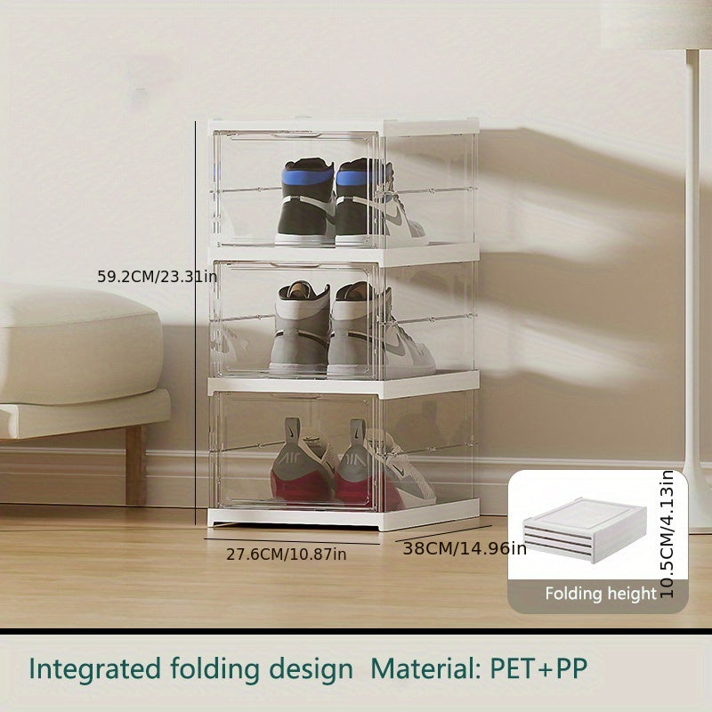 6pcs Portable Shoe Storage Boxes - Organize Shoes, Books