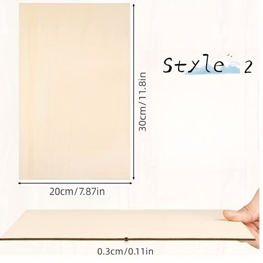 Unfinished Wood Board Set - 17 Pieces - 3 Sizes - Craft Carving Basswood Plywood