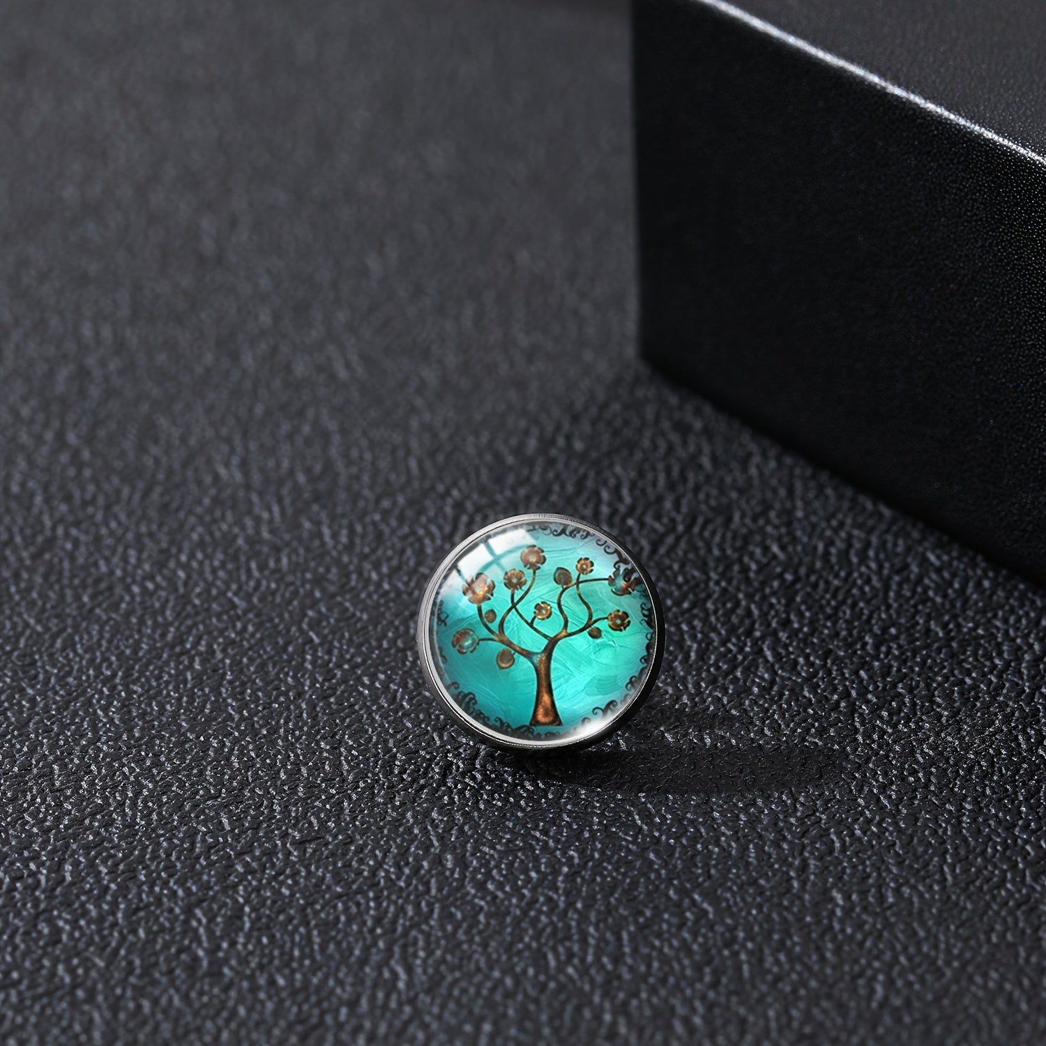 Crystal Glass Tree Of Life Shirt Button Keepsake