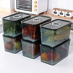 Refrigerator Storage Box With Handle Large Capacity Fresh Keeping Box