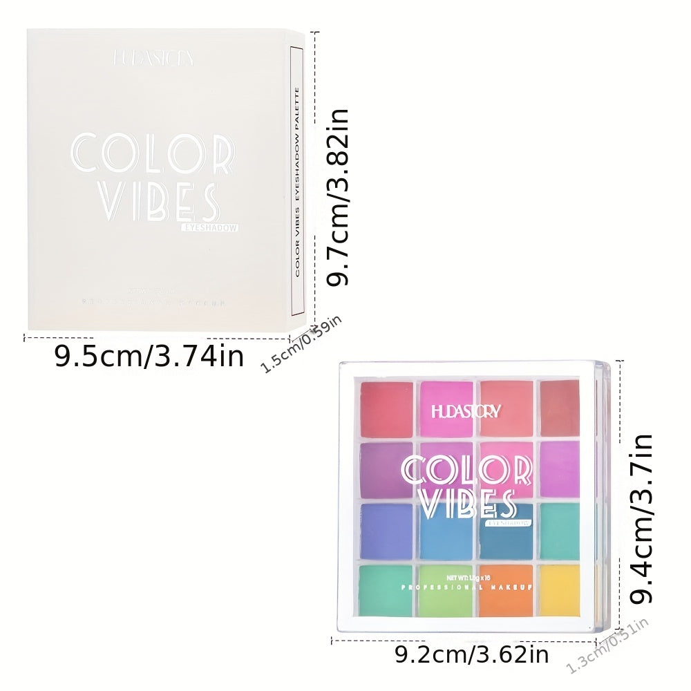 16 Color Eyeshadow Palette Shimmer Matte Finish Halloween Makeup