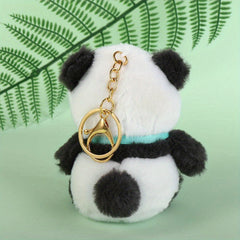 2pcs Panda Keychain Doll Christmas Holiday Present Plush Doll Handcrafted Feel