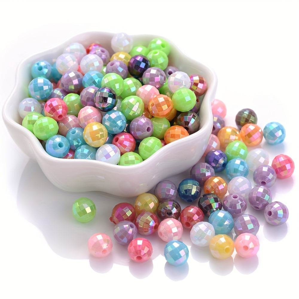 100-200PCS Round Acrylic Spacer Beads For DIY Jewelry Making
