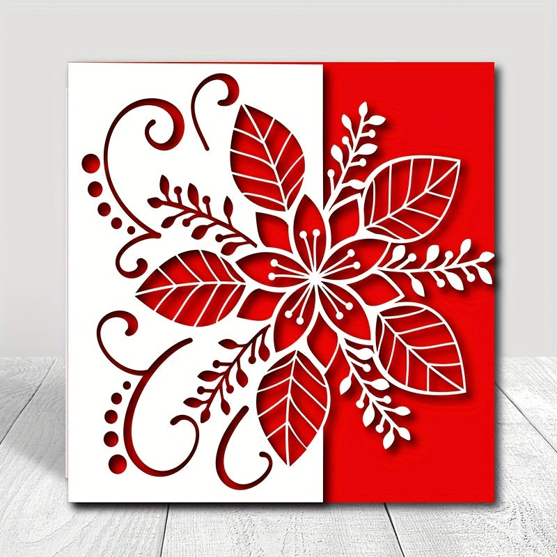 Christmas Deer Flower Coffee Cup Metal Cutting Dies Scrapbooking Craft