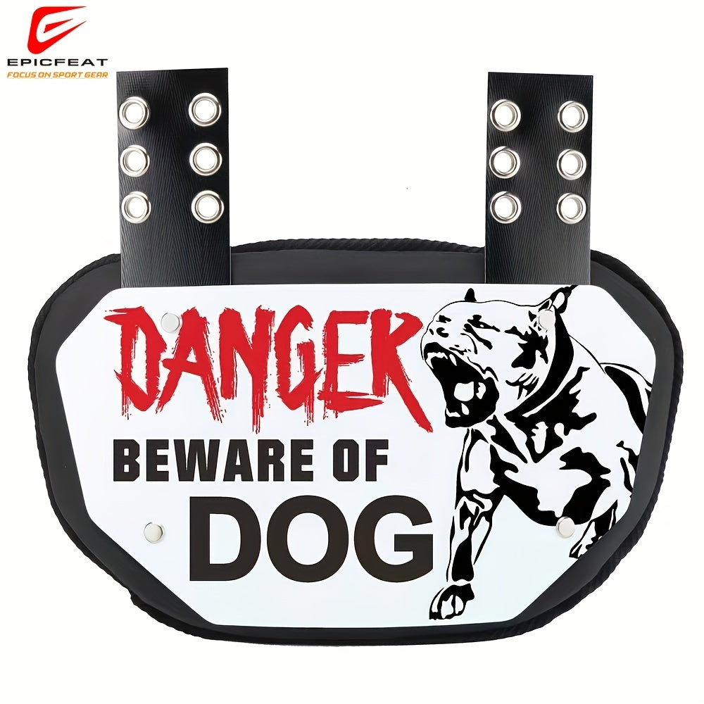 Beware Of Dog Football Back Plate Rear Back Protector