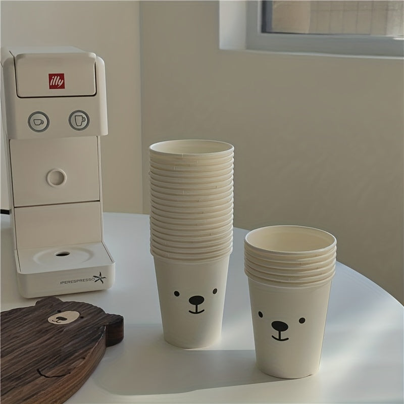 50pcs Disposable Paper Cups 250ml Household Water Coffee Tea Cup