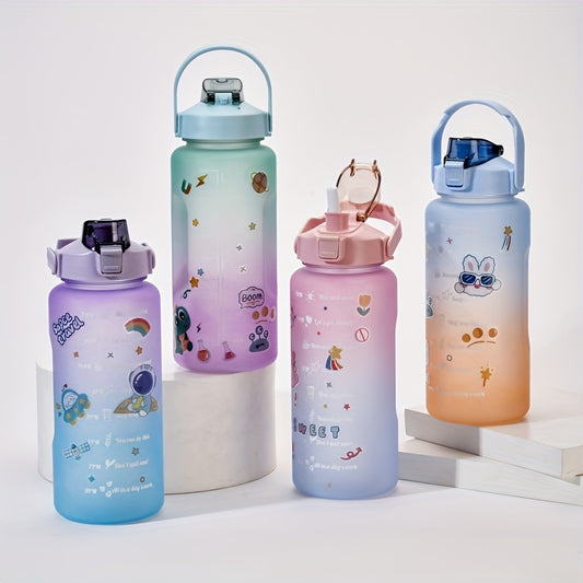 Modern Plastic Water Bottle with Straw