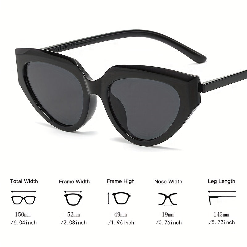 Cat Eye Sunglasses Wrap Around Vintage Eyewear UV Protection