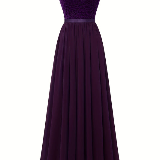 Cold Shoulder Lace Bridesmaid Dress Wedding Party Dress