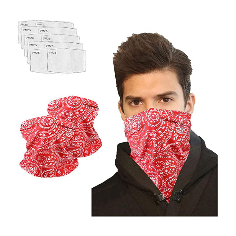 2 Pcs Neck Gaiter Bandana Half Face Balaclava Headwear Headgear Infinity Scarf