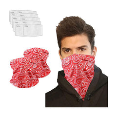 2 Pcs Neck Gaiter Bandana Half Face Balaclava Headwear Headgear Infinity Scarf