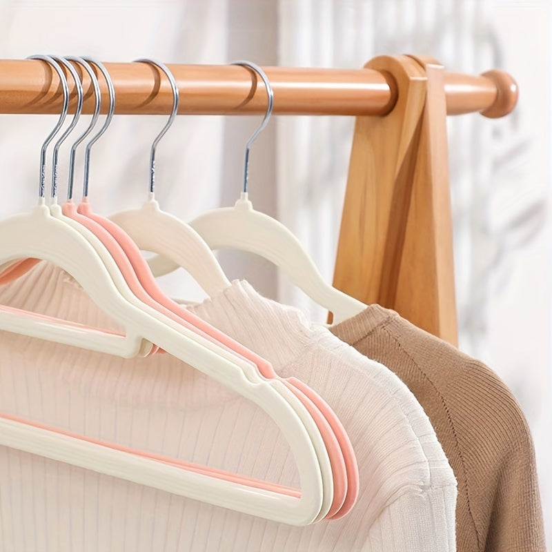 Adult Flocking Hangers Anti-slip Prevent Shoulder Bulges Stackable