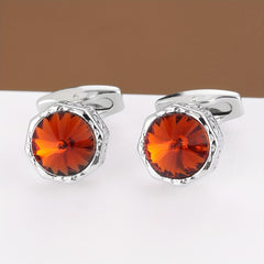 Round Cufflinks Business Classic Retro Cufflinks Suit Decoration