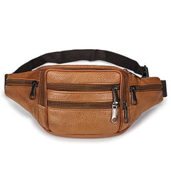 Leather Waist Bag First Layer Cowhide Mobile Phone Bag