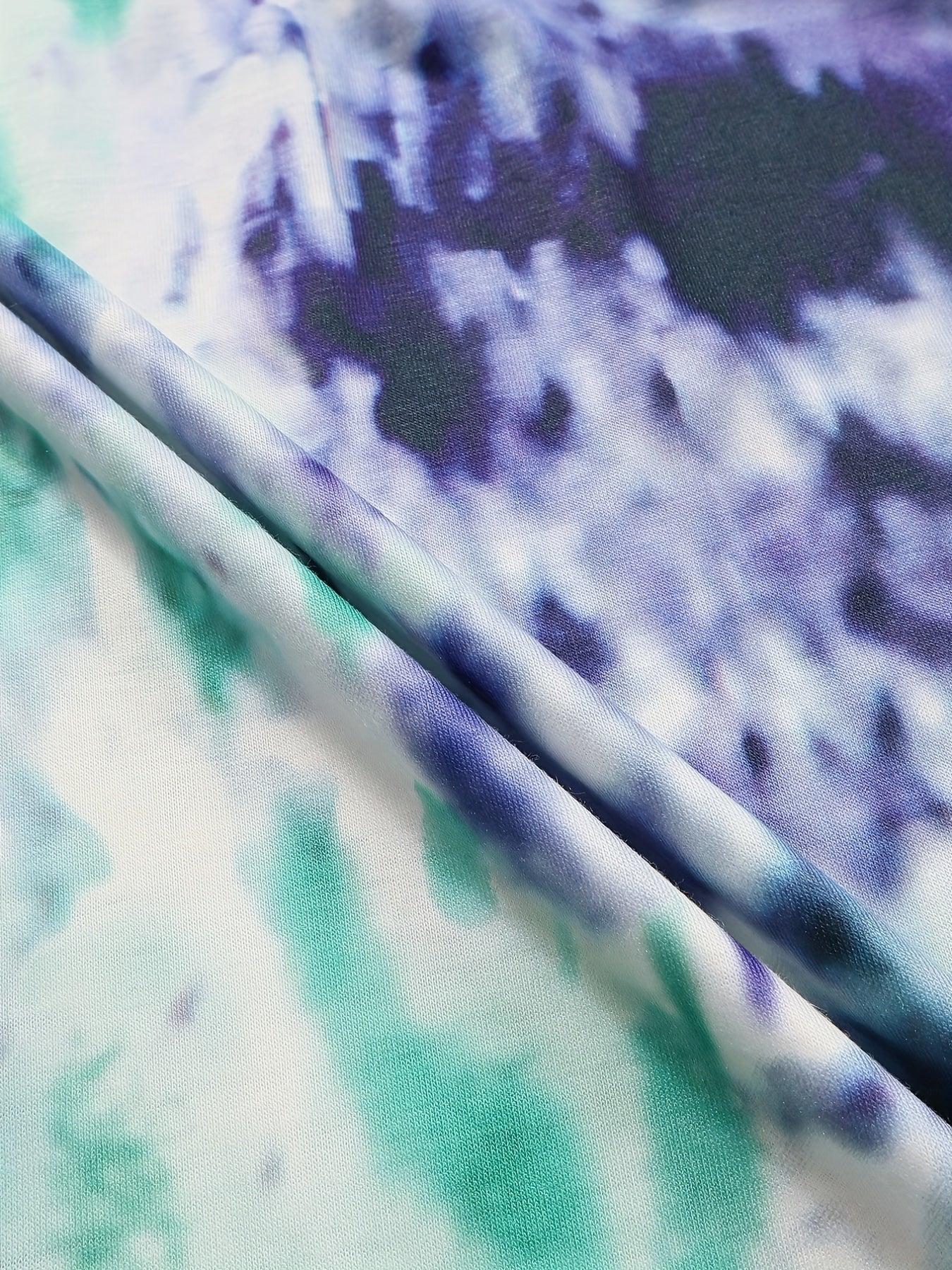 Plus Size Tie Dye Wide Waist Loose Wide Leg Pants