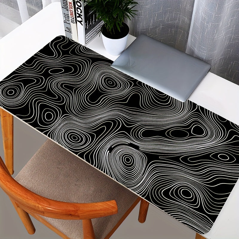 Topographic Map Large Mouse Pad Laptop Gaming Accessories Keyboard Mat Mousepad