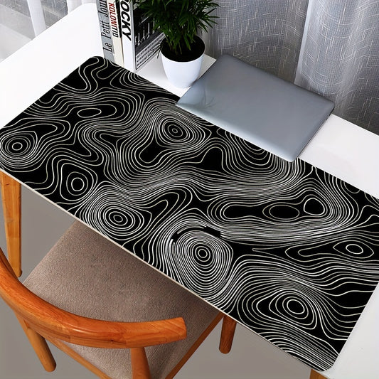 Topographic Map Large Mouse Pad Laptop Gaming Accessories Keyboard Mat Mousepad
