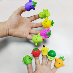 5pcs Fruit & Vegetable Finger Puppets English Story