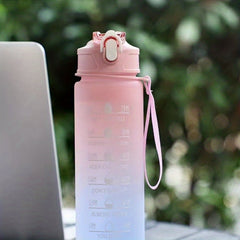 650ml Gradient Sports Water Bottle Time Scale Bouncing Lid