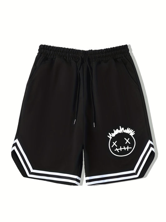 Men's Streetwear Shorts Grimace Graphic Drawstring Stretchy Short Pants
