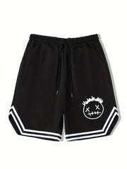 Men's Streetwear Shorts Grimace Graphic Drawstring Stretchy Short Pants